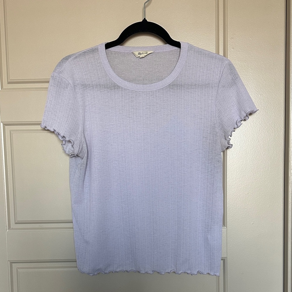 Madewell Lavender Sheer Top